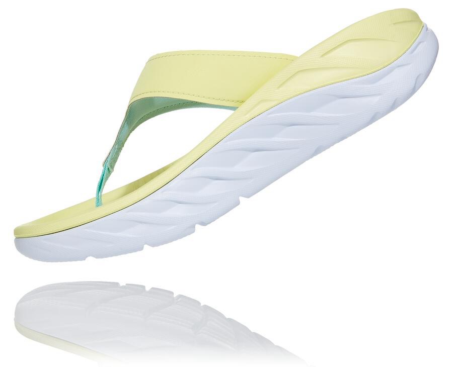 Hoka One One Sandaler Dame - Ora Porno Flip - Gul/Hvide - 048519JBI